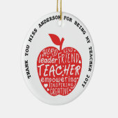 LERAREN SPREUKEN CITATEN Gepersonaliseerd Geschenk Keramisch Ornament (Rechts)