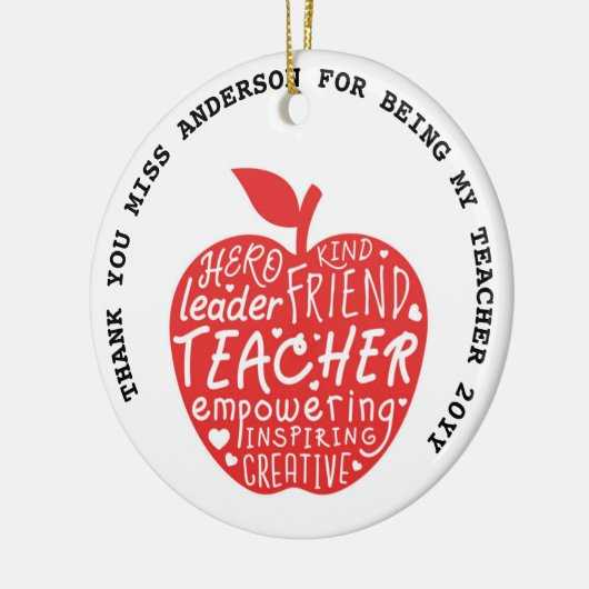 LERAREN SPREUKEN CITATEN Gepersonaliseerd Geschenk Keramisch Ornament (Links)