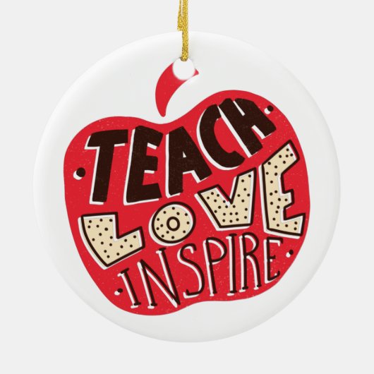 LERAREN SPREUKEN CITATEN Gepersonaliseerd Geschenk Keramisch Ornament (Achterkant)