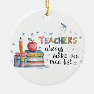 Leraren staan altijd op de nice list keramisch ornament