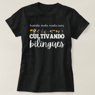 Leraren T-shirt, Maestra T-shirt, Cultivando Bilin T-shirt