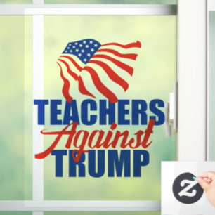 Leraren tegen Trump 2024 Politieke verkiezingen Raamsticker