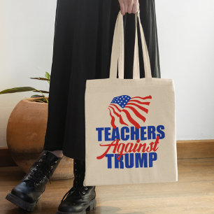 Leraren tegen Trump 2024 Politieke verkiezingen Tote Bag