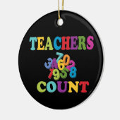 Leraren tellen Kerstmis Keramisch Ornament (Links)