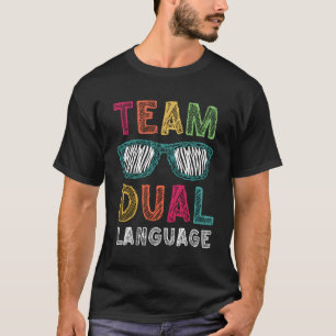 leraren tweetalig terug naar de schoolbanken t-shirt