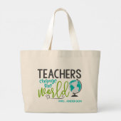 Leraren veranderen de persoonlijke naam van de Wer Grote Tote Bag (Achterkant)