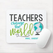 Leraren veranderen de persoonlijke naam van de Wer Muismat (Met muis)