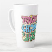 Leraren veranderen de wereld latte mok (Linkerhoek)