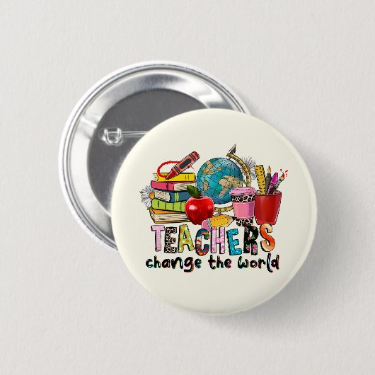 Leraren veranderen de wereld Pin Button (Voorkant /achterkant)