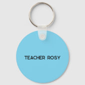 Leraren veranderen de wereld Wereldbol Blauwe Sleu Sleutelhanger (Achterkant)