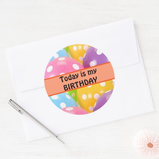 Leraren Verjaardag Stickers (Envelop)