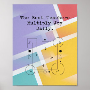 Leraren Vermenigvuldigen Vreugde Dagelijks Onder Poster