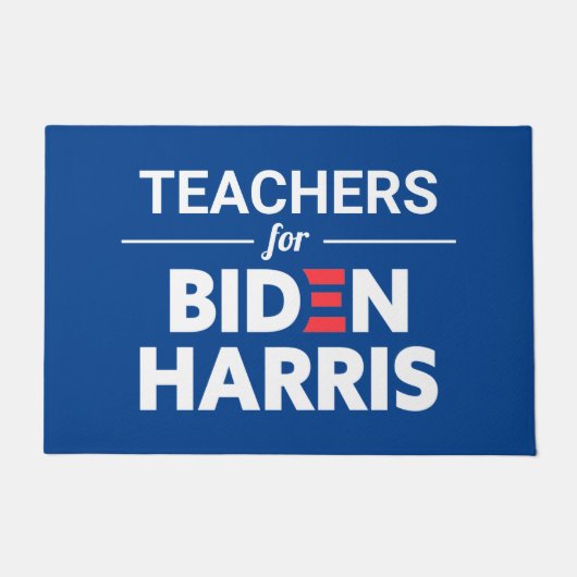 Leraren voor Biden Harris Custom Text Blue Deurmat (Voorkant)