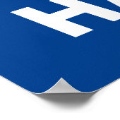 Leraren voor Biden Harris Custom Text Blue Poster (Hoek)