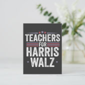Leraren voor Harris Walz 2024 Verkiezing Kamala Ti Aankondigingskaart (Staand voorkant)