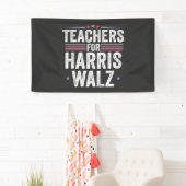 Leraren voor Harris Walz 2024 Verkiezing Kamala Ti Spandoek (Insitu)