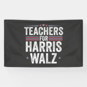 Leraren voor Harris Walz 2024 Verkiezing Kamala Ti Spandoek (Horizontaal)
