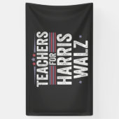 Leraren voor Harris Walz 2024 Verkiezing Kamala Ti Spandoek (Verticaal)