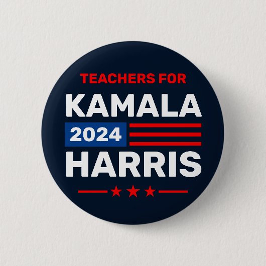Leraren voor Kamala Harris 2024 Verkiezingen Ronde Button 5,7 Cm (Voorkant)