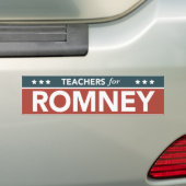 Leraren voor Mitt Romney Ryan 2012 Bumpersticker (Op auto)