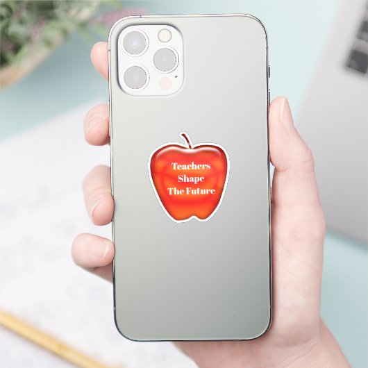 Leraren Vormgeven De Toekomst Rode Appel Sticker (Telefoon)