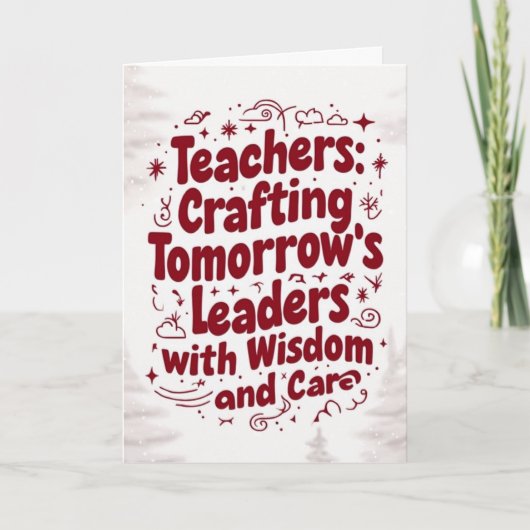 Leraren Vrolijk Xmas Kaart (Voorkant)