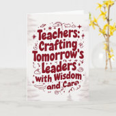 Leraren Vrolijk Xmas Kaart (Gele Bloem)