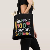 Leraren Vrolijke 100 Dagen 100e Dag van School Tote Bag (Dichtbij)