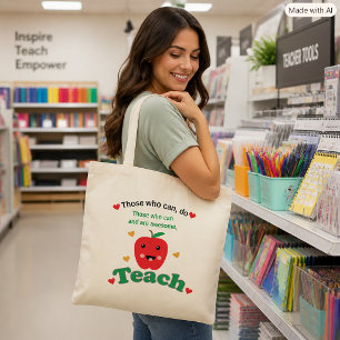 Leraren Waardering Degenen Die Kunnen en Geweldig Tote Bag