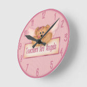 Leraren zijn Angels Wall Clock. Ronde Klok (Hoek)