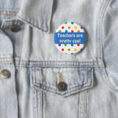 Leraren zijn  coole poka-stippen ronde button 5,7 cm (In situ)