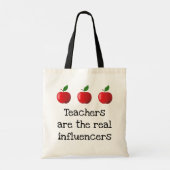 "Leraren zijn de echte invloedrijke appels" Tote Bag (Achterkant)