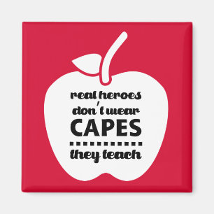 Leraren zijn echte helden. Het onderwijzen Citaat Magneet