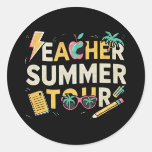 Leraren Zomer Tour 2024 Laatste Schooldag  Ronde Sticker