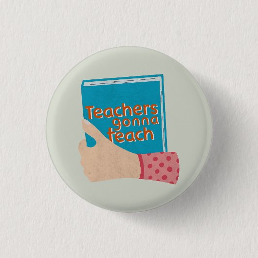 Leraren zullen groot leren ronde button 3,2 cm (Voorkant)