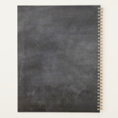 Lerarenaam Goud Schrift Rode Appel Schoolbord Planner (Achterkant)
