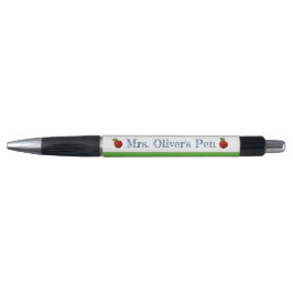 Lerarenaam met vintage appels pen