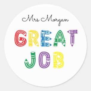 lerarenaanmoediging geweldig werk potlood sticker