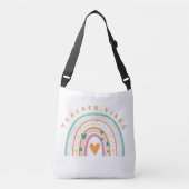 lerarenaderen met regenboog crossbody tas (Voorkant)