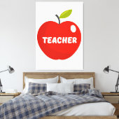Lerarenappel Canvas Afdruk (Insitu (Slaapkamer))