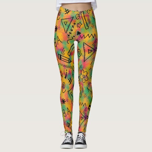 Lerarenbenen Leggings (Voorkant)