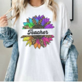 Lerarenberoep Rainbow Zonnebloem T-shirt