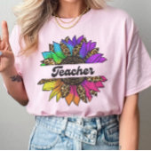 Lerarenberoep Rainbow Zonnebloem T-shirt