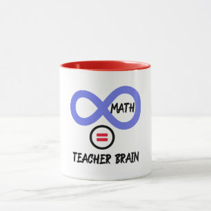 Lerarenbrein = ∞ wiskunde Algebra Leraar T-shirt Mok