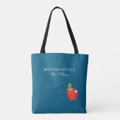 Lerarendag Beste Leraar Ooit Apple Custo Tote Bag (Achterkant)