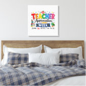 Lerarendag – Dank u wel Canvas Afdruk (Insitu (Slaapkamer))