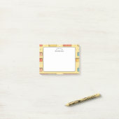 Lerarendag Gele Liniaal Patroon Post-it® Notes (Op bureau)