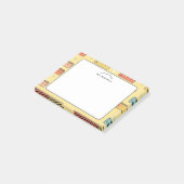 Lerarendag Gele Liniaal Patroon Post-it® Notes (Schuin)