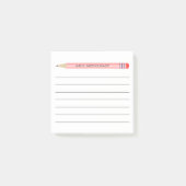 Lerarendag Potlood Illustratie Op Maat Post-it® Notes (Voorkant)