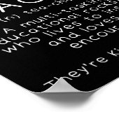 Lerarendefinitie - Grappige Onderwijsschool Leraar Poster (Hoek)